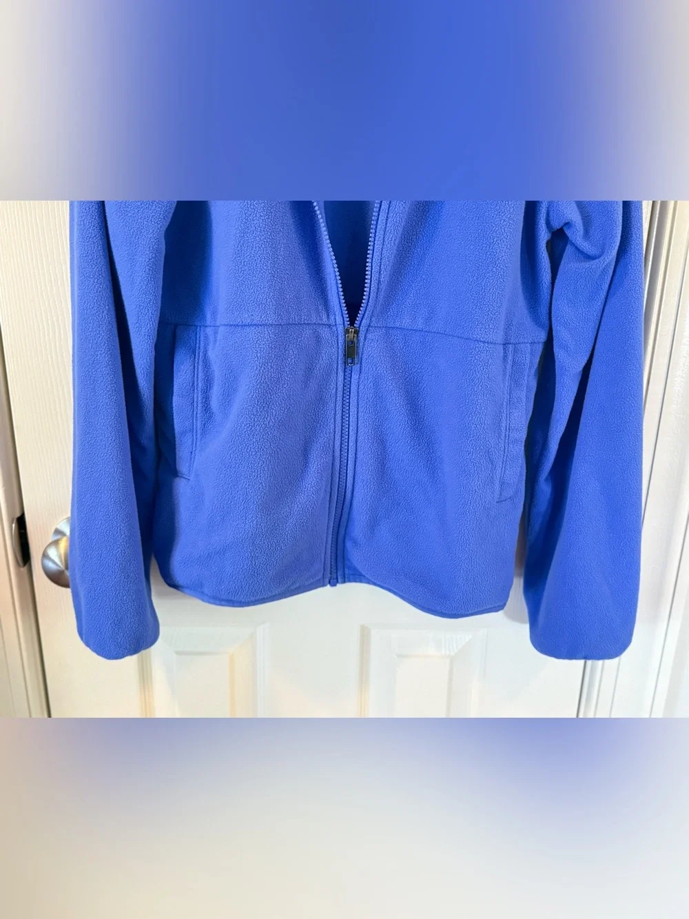 The North Face Girls XL Periwinkle Blue Fleece Full Zip Hooded Jacket